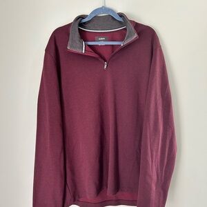 Alfani Men's Maroon Zip-Up Sweater